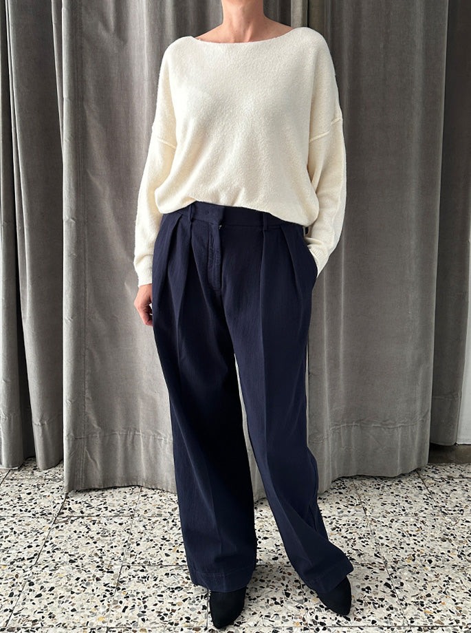 Forte Forte - My Pants Fluid Cotton navy