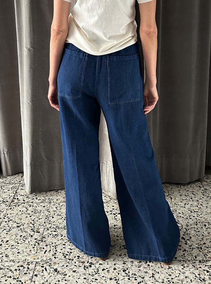 Forte Forte - My Pants Denim Cavalry Wide Leg Indigo