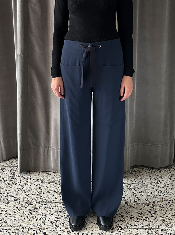 Forte Forte - My Pants Fluid Slubbed Canvas Cargo Notte
