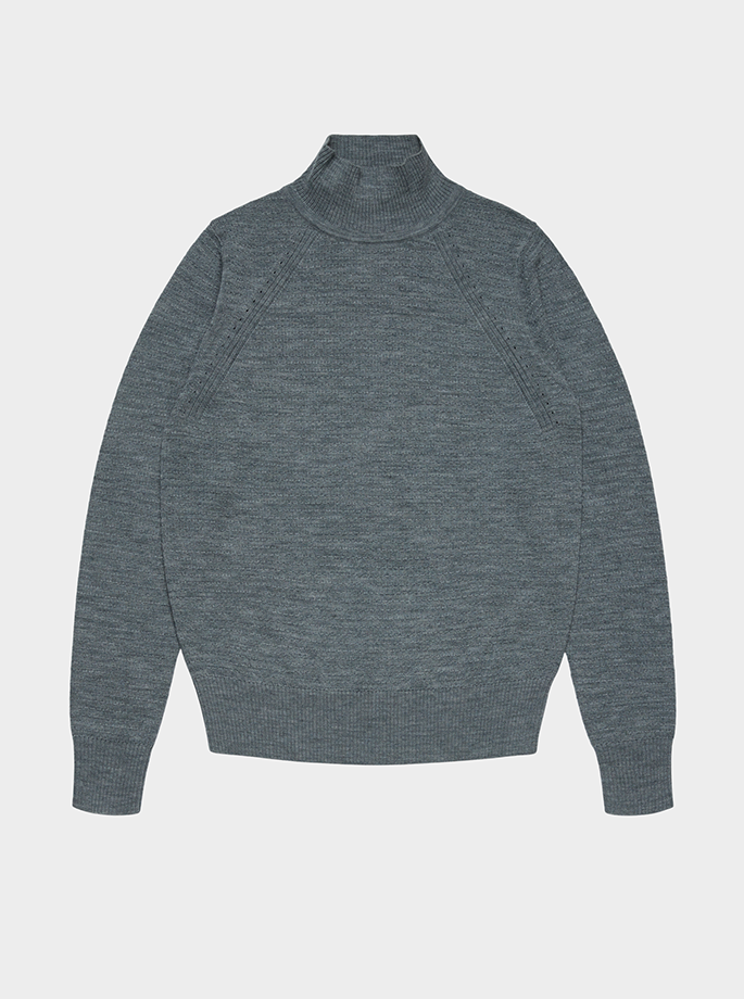 Fub - Turtleneck Strik steel melange