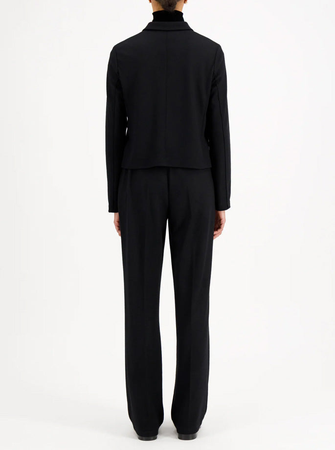 Harris Wharf - Dropped Shoulder Chester Coat Pressed Wool Black
