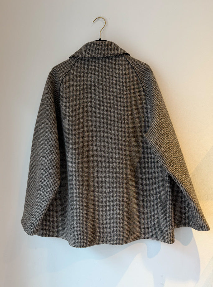 Harris Wharf - Dropped Shoulder Chester Coat Pressed Wool Black