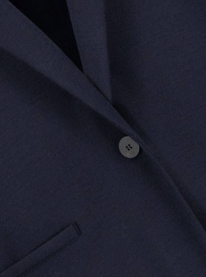 Harris Wharf - Balmacaan Patterned Cashmere Coat Brown Blue Herringbone