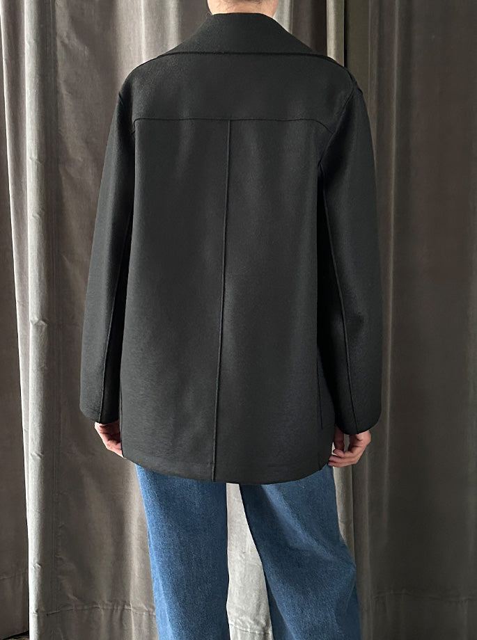 Harris Wharf - Oversized Sailor Jacket Dark Khaki