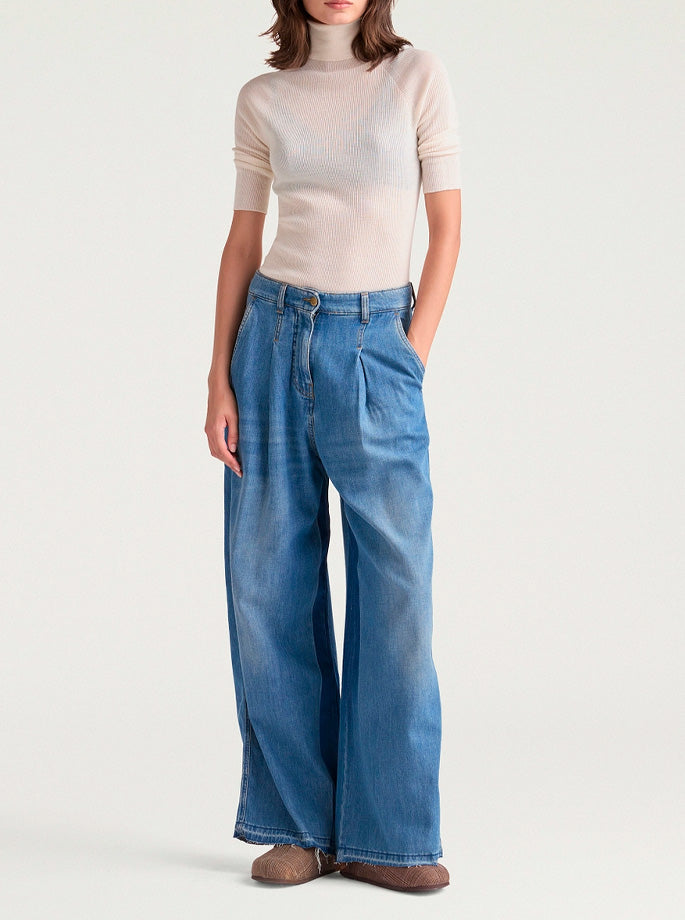 Momoni - Oak Pants Blue Jeans