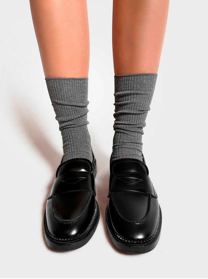 Mrs. Hosiery - Merino Socks Light Grey