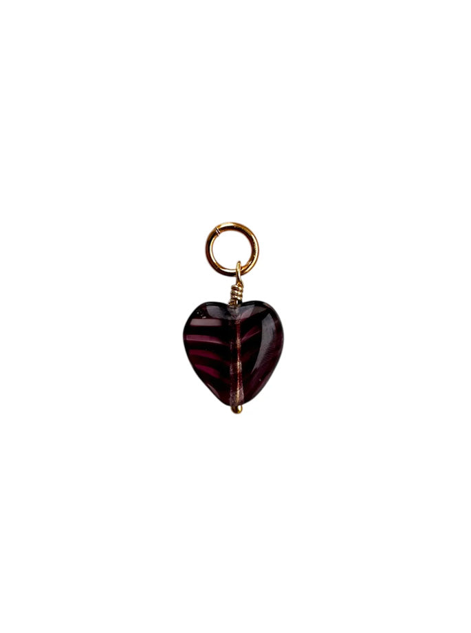 Pico - French Heart Pendant, Black