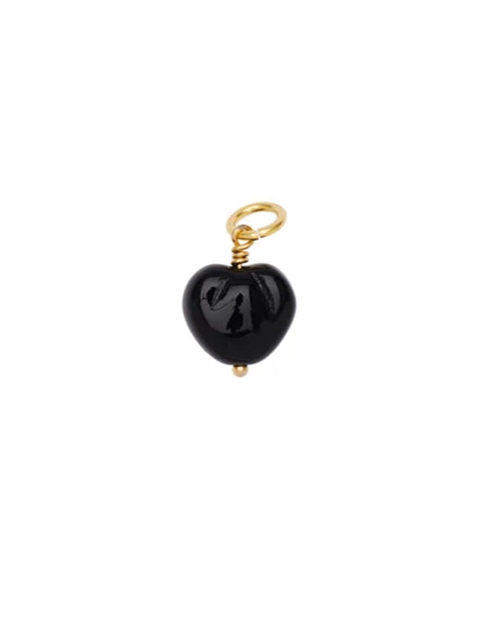 Pico - French Heart Pendant, Black