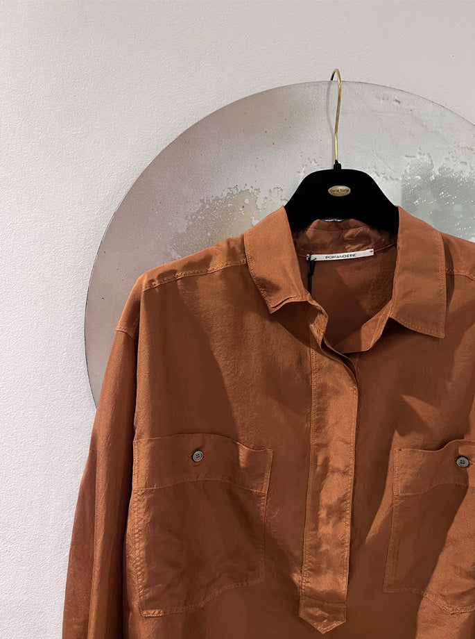 Pomandére - Silk Shirt Copper colored