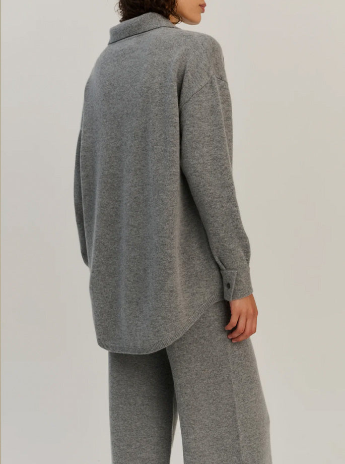 Rhea - Knitted Shirt Wool & Cashmere grå