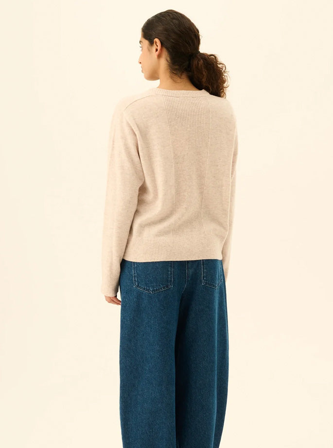 Rue de Tokyo - Karrie Merino Knit beige melange