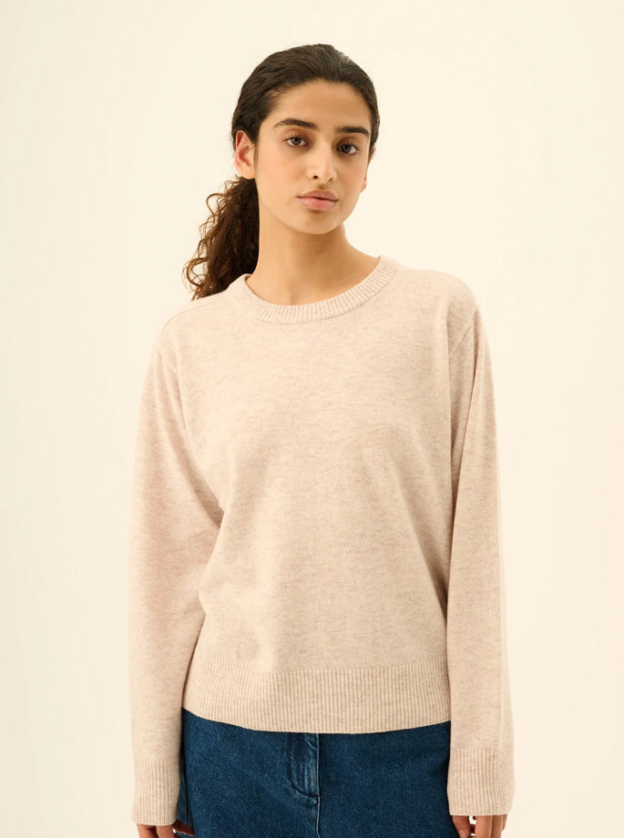 Rue de Tokyo - Karrie Merino Knit beige melange