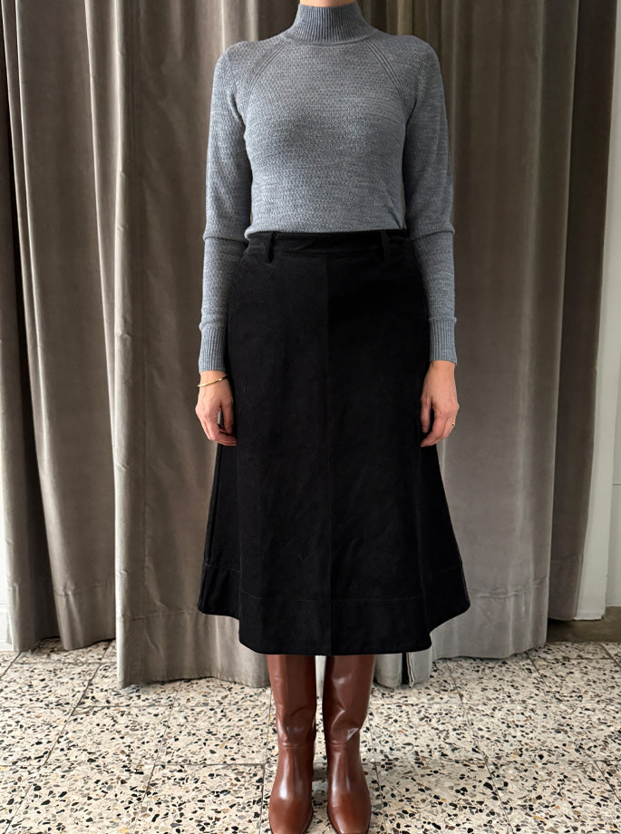 Rue de Tokyo - Prym Structured Corduroy Skirt Black
