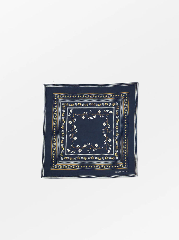 Skall Studio - floral scarf navy