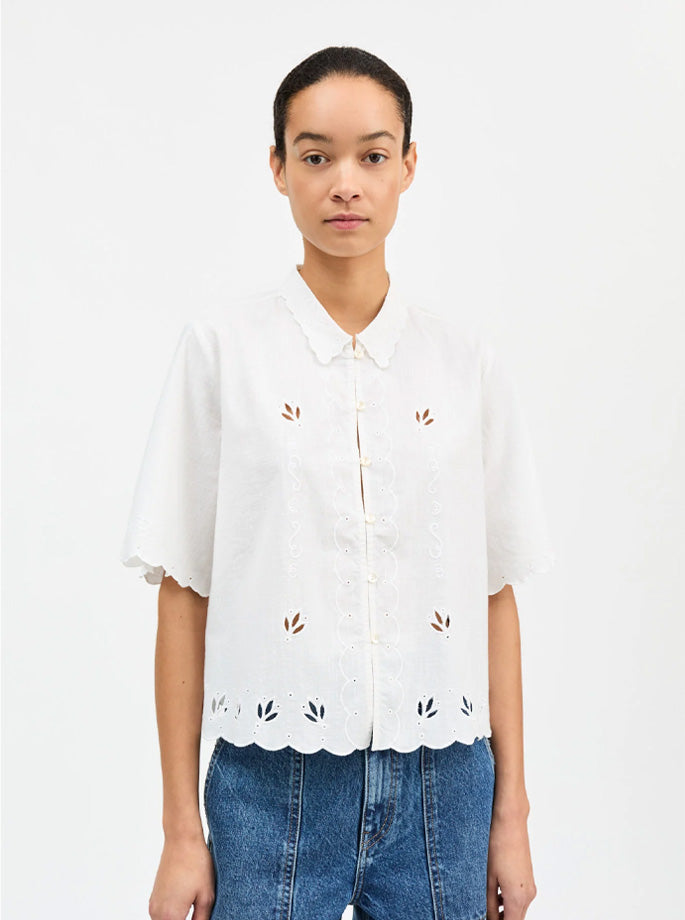 Skall Studio - Fleurie shirt Optic White