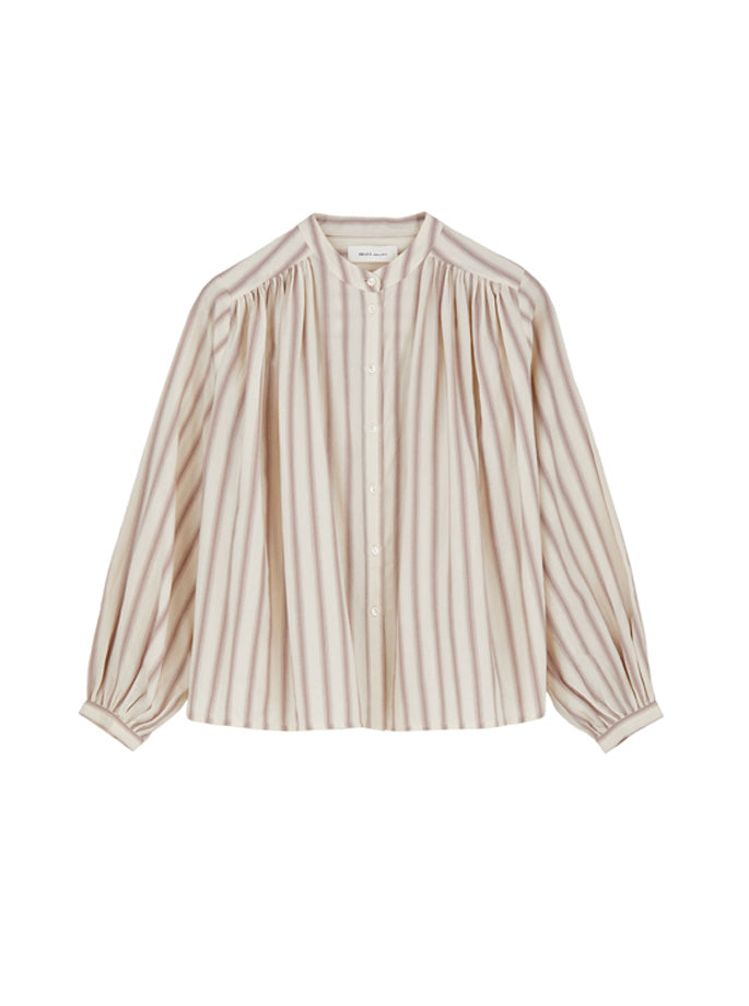 Skall Studio - Rita Shirt Cream/Lilac Stripe - Organic Fashion - ES Webshop