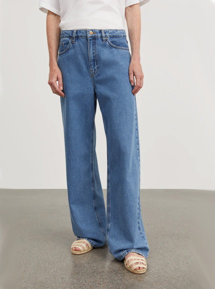 Skall Studio - Willow Wide Jeans Washed Blue