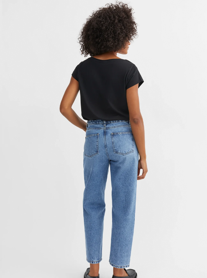 Skall Studio - Allison Cropped Jeans Mid Blue