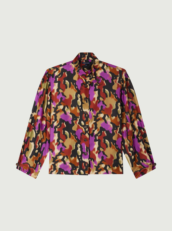 Soeur - Calypso Shirt Noisette/Fuchsia