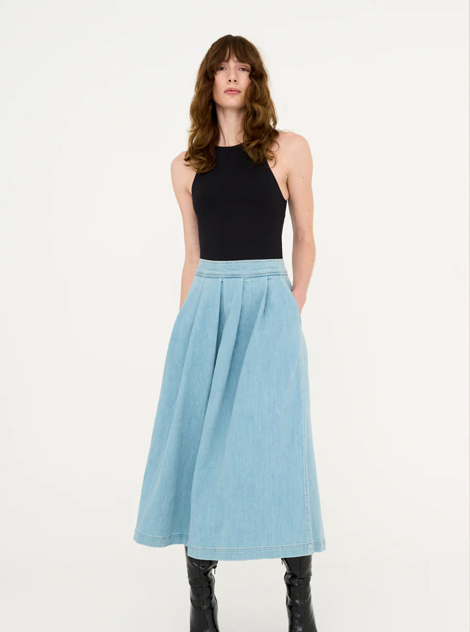 Tomorrow Denim - Ellen Ball Gown Skirt Denim Blue